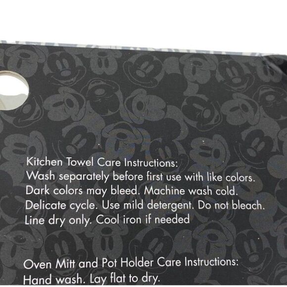 New Disney MINNIE MOUSE 3PC Kitchen Towel Oven Mitt‎ Pot Holder Set Bow Ears - Picture 5 of 5